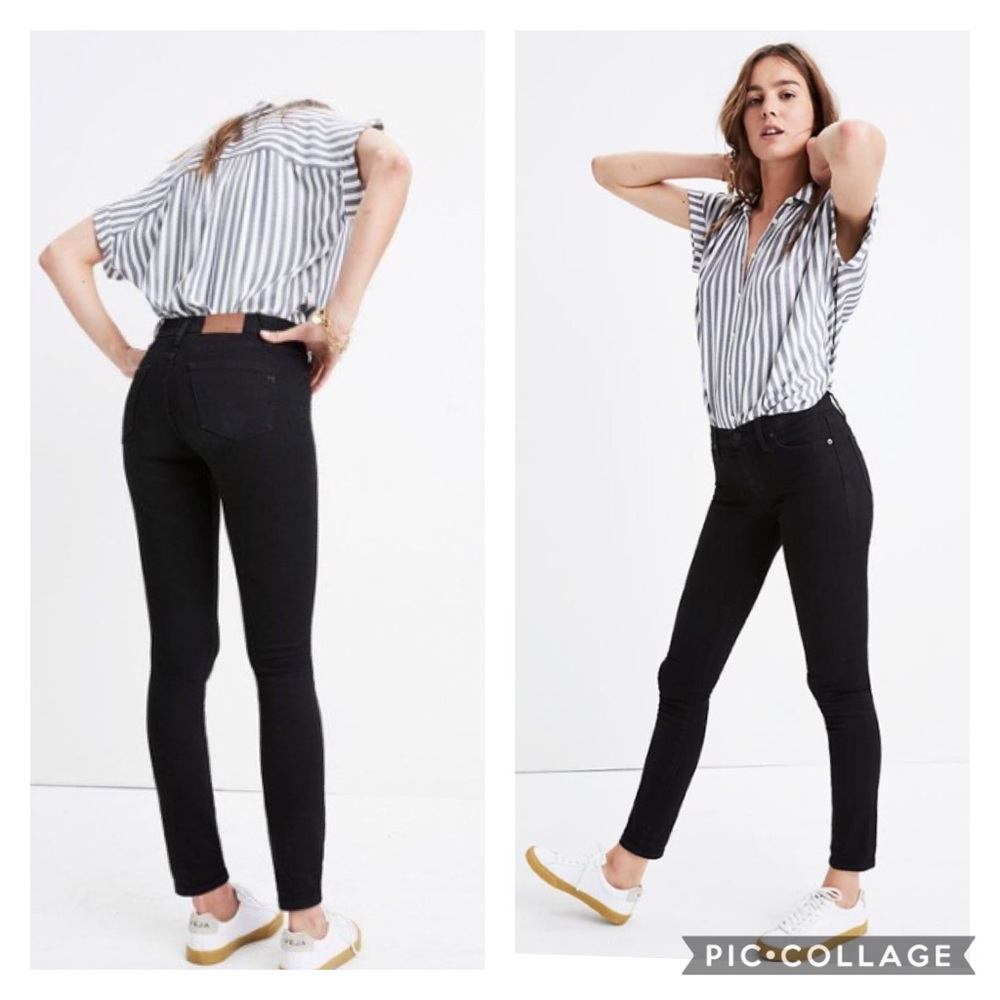 MADEWELL 8" Skinny Black Jeans